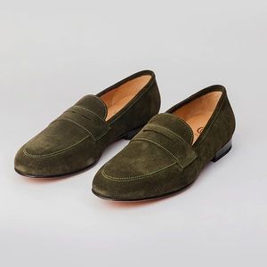 Rawls San Penny Loafers - Olive Suede